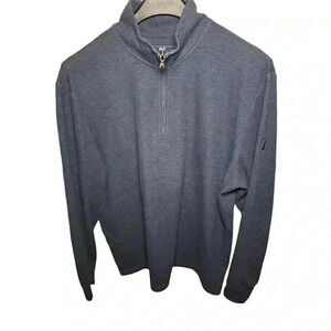 Vineyard Vines L Mens Performance Blue Quarter Zip Pockets